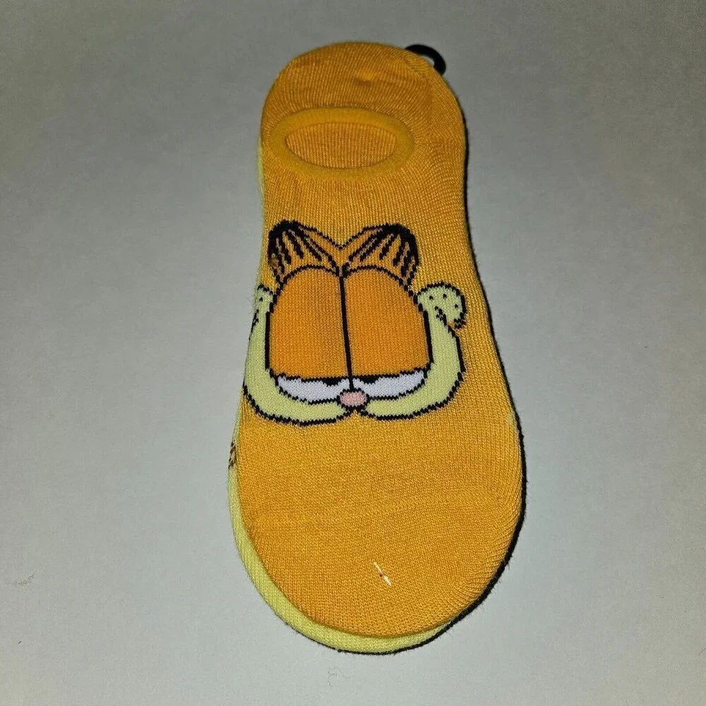 NEW 3 Pairs Garfield Stay Put Liner Socks Women's Shoe Size 4-10 Lot Odie